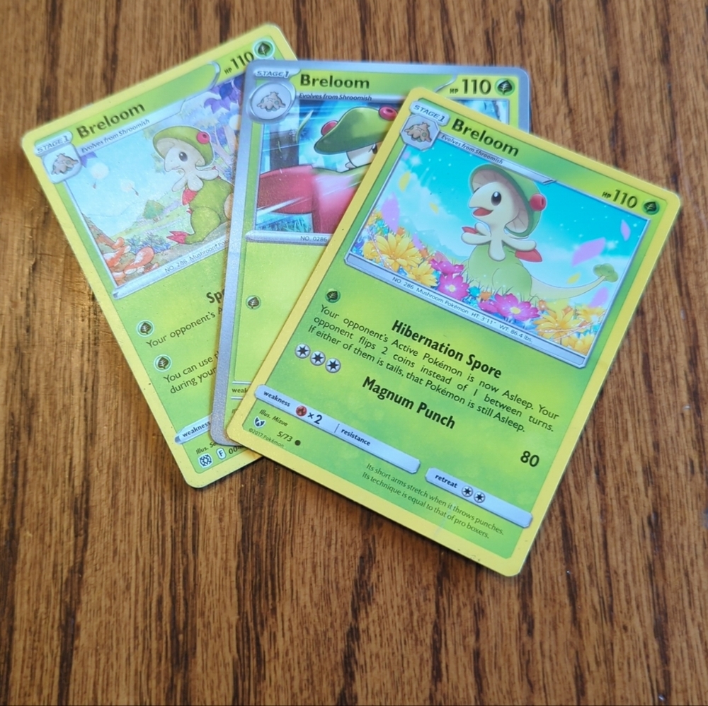 Breloom Pokémon Card Trio